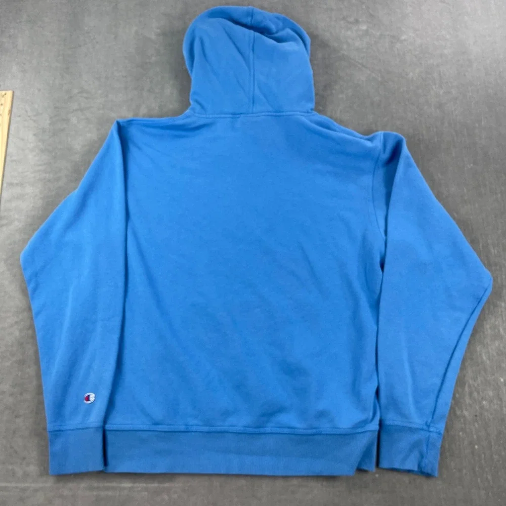 Champion Mens‎ Medium Blue Hoodie Pullover Graphic Logo S74705
